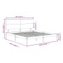 Weißer Massivholzbettrahmen Supe King 180x200 cm von , Betten und Lattenroste - Ref: Foro24-3104819, Preis: 178,74 €, Rabatt: %