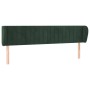 Dark green velvet headboard 203x23x78/88 cm by , Headboards and footboards - Ref: Foro24-3117451, Price: 75,44 €, Discount: %