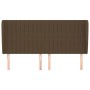 Headboard with dark brown fabric ears 183x23x118/128 cm by , Headboards and footboards - Ref: Foro24-3118211, Price: 132,75 €...