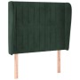 Headboard with dark green velvet ears 103x23x118/128cm by , Headboards and footboards - Ref: Foro24-3118239, Price: 86,32 €, ...