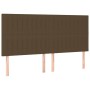 Headboard with LED lights dark brown fabric 200x5x118/128 cm by , Headboards and footboards - Ref: Foro24-3122687, Price: 133...