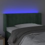 Dark green velvet headboard with LED 83x16x78/88 cm by , Headboards and footboards - Ref: Foro24-3123507, Price: 50,65 €, Dis...