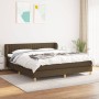 Cama box spring con colchón tela marrón oscuro 180x200 cm de , Camas y somieres - Ref: Foro24-3126984, Precio: 546,40 €, Desc...