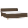 Cama box spring con colchón tela marrón oscuro 180x200 cm de , Camas y somieres - Ref: Foro24-3126984, Precio: 546,40 €, Desc...