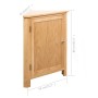 Solid oak wood corner cabinet 59x45x80 cm by vidaXL, Lockers and storage cabinets - Ref: Foro24-247040, Price: 189,99 €, Disc...