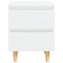 Nightstands 2 pcs glossy white wood legs 40x35x50 cm by vidaXL, Nightstands - Ref: Foro24-805864, Price: 84,97 €, Discount: %