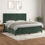 Box spring bed with dark green velvet mattress 200x200 cm by , Beds and slatted bases - Ref: Foro24-3143166, Price: 714,48 €,...