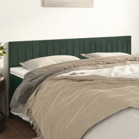 Cabeceros 2 unidades de terciopelo verde oscuro 80x5x78/88 cm de , Cabeceros y pies de cama - Ref: Foro24-346267, Precio: 61,...