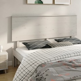 Solid white pine wood bed headboard 184x6x82.5 cm by , Headboards and footboards - Ref: Foro24-819186, Price: 87,53 €, Discou...