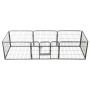 Dog pen 8 steel panels 60x80 cm black by vidaXL, Dog kennels and fences - Ref: Foro24-170572, Price: 144,16 €, Discount: %