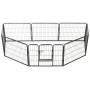 Dog pen 8 steel panels 60x80 cm black by vidaXL, Dog kennels and fences - Ref: Foro24-170572, Price: 144,16 €, Discount: %