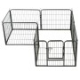 Dog pen 8 steel panels 60x80 cm black by vidaXL, Dog kennels and fences - Ref: Foro24-170572, Price: 144,16 €, Discount: %