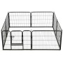 Dog pen 8 steel panels 60x80 cm black by vidaXL, Dog kennels and fences - Ref: Foro24-170572, Price: 144,16 €, Discount: %