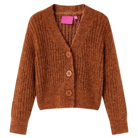 Children's knitted cardigan in cognac color 104 by , Kids T-shirts - Ref: Foro24-14948, Price: 13,99 €, Discount: %