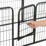 Dog pen 8 steel panels 60x80 cm black by vidaXL, Dog kennels and fences - Ref: Foro24-170572, Price: 144,16 €, Discount: %