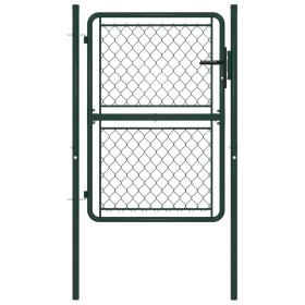 Puerta de valla de jardín acero verde 100x125 cm de vidaXL, Puertas de jardín - Ref: Foro24-144404, Precio: 146,99 €, Descuen...