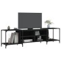 Black engineered wood TV cabinet 203x37x50 cm by , TV Furniture - Ref: Foro24-837607, Price: 81,37 €, Discount: %