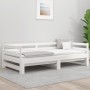 Sofá cama nido madera maciza de pino blanco 80x200 cm de , Camas y somieres - Ref: Foro24-840139, Precio: 139,76 €, Descuento: %