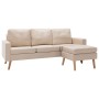 3-Sitzer-Sofa mit cremefarbener Stofffußstütze von , Sofas - Ref: Foro24-288726, Preis: 379,99 €, Rabatt: %