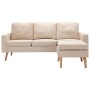 3-Sitzer-Sofa mit cremefarbener Stofffußstütze von , Sofas - Ref: Foro24-288726, Preis: 379,99 €, Rabatt: %