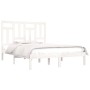 Estructura de cama madera maciza de pino blanca 150x200 cm de , Camas y somieres - Ref: Foro24-3104549, Precio: 134,99 €, Des...