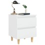 Nightstands 2 pcs glossy white wood legs 40x35x50 cm by vidaXL, Nightstands - Ref: Foro24-805864, Price: 84,97 €, Discount: %