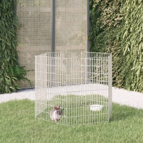 Recinto animales corral 6 paneles hierro galvanizado 54x80 cm de , Jaulas y habitáculos para animales pequeños - Ref: Foro24-...