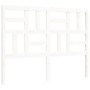 Double bed frame with white solid wood headboard by , Beds and slatted bases - Ref: Foro24-3193052, Price: 168,30 €, Discount: %