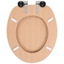 Asiento inodoro WC con tapa de cierre suave MDF diseño bambú de vidaXL, Asientos de inodoros y bidés - Ref: Foro24-143926, Pr...