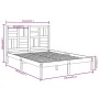 Weißer Massivholzbettrahmen 135x190 cm von , Betten und Lattenroste - Ref: Foro24-3105926, Preis: 138,64 €, Rabatt: %