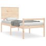 Bed for seniors with solid wood headboard by , Beds and slatted bases - Ref: Foro24-3195446, Price: 127,79 €, Discount: %