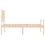 Bed for seniors with solid wood headboard by , Beds and slatted bases - Ref: Foro24-3195446, Price: 127,79 €, Discount: %