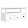 Mesa de centro de madera maciza de pino blanco 102x49x55 cm de , Mesas de centro - Ref: Foro24-820932, Precio: 120,08 €, Desc...