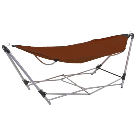 Hammock with brown folding stand by vidaXL, Hammocks - Ref: Foro24-44367, Price: 80,99 €, Discount: %