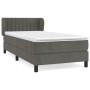 Cama box spring con colchón terciopelo gris oscuro 80x200 cm de , Camas y somieres - Ref: Foro24-3127578, Precio: 267,08 €, D...