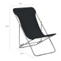 Folding beach chairs 2 units steel and black oxford fabric by vidaXL, Garden chairs - Ref: Foro24-44359, Price: 65,39 €, Disc...