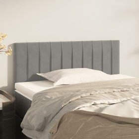 Light gray velvet headboard 80x5x78/88 cm by , Headboards and footboards - Ref: Foro24-346208, Price: 43,94 €, Discount: %