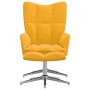 Silla de relajación con reposapiés terciopelo amarillo mostaza de , Sillones - Ref: Foro24-328135, Precio: 142,71 €, Descuent...