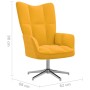 Silla de relajación con reposapiés terciopelo amarillo mostaza de , Sillones - Ref: Foro24-328135, Precio: 142,71 €, Descuent...