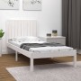 Estructura de cama madera maciza de pino blanco 90x190 cm de , Camas y somieres - Ref: Foro24-3104379, Precio: 122,50 €, Desc...