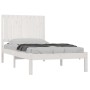 Estructura de cama madera maciza de pino blanco 90x190 cm de , Camas y somieres - Ref: Foro24-3104379, Precio: 122,50 €, Desc...