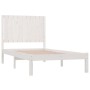 Estructura de cama madera maciza de pino blanco 90x190 cm de , Camas y somieres - Ref: Foro24-3104379, Precio: 122,50 €, Desc...