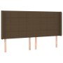 Headboard with dark brown fabric ears 163x16x118/128 cm by , Headboards and footboards - Ref: Foro24-3119589, Price: 120,29 €...