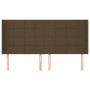 Headboard with dark brown fabric ears 163x16x118/128 cm by , Headboards and footboards - Ref: Foro24-3119589, Price: 120,29 €...