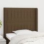 Headboard with dark brown fabric ears 103x16x118/128 cm by , Headboards and footboards - Ref: Foro24-3119811, Price: 75,44 €,...