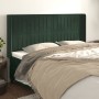 Headboard with dark green velvet ears 203x16x118/128cm by , Headboards and footboards - Ref: Foro24-3119887, Price: 133,85 €,...