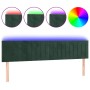 Dark green velvet LED headboard 180x5x78/88 cm by , Headboards and footboards - Ref: Foro24-3121913, Price: 75,92 €, Discount: %