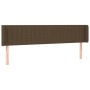 Dark brown fabric headboard with LED 183x16x78/88 cm by , Headboards and footboards - Ref: Foro24-3123491, Price: 79,99 €, Di...