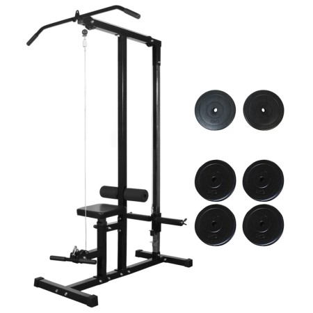 Máquina de musculación con discos de peso 40 kg de vidaXL, Máquinas de levantamiento de pesas - Ref: Foro24-275356, Precio: 3...