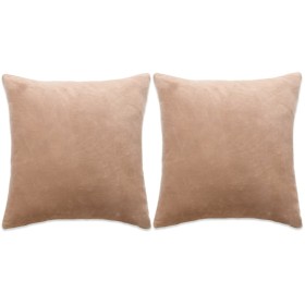 Cojines de tela 45x45 cm beige 2 unidades de vidaXL, Cojines - Ref: Foro24-132942, Precio: 25,99 €, Descuento: %